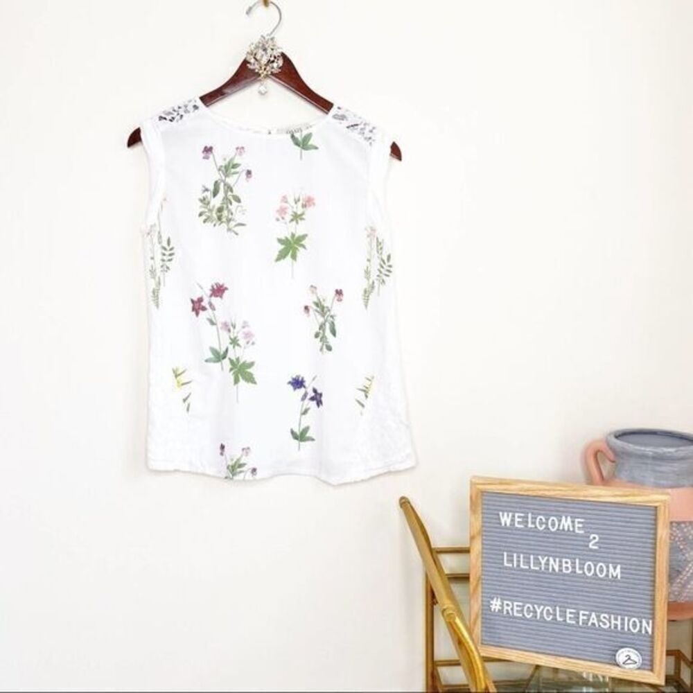 Oasis floral sleeveless ladies blouse t-sh…